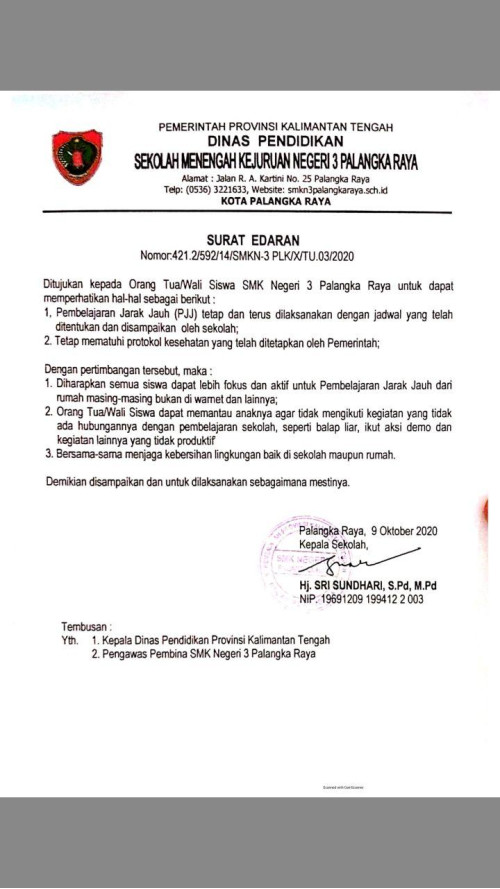 Surat Edaran PJJ