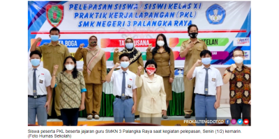 Lepas 255 Siswa PKL, Kepala SMKN 3 Palangka Raya: Jaga Nama Baik Sekolah