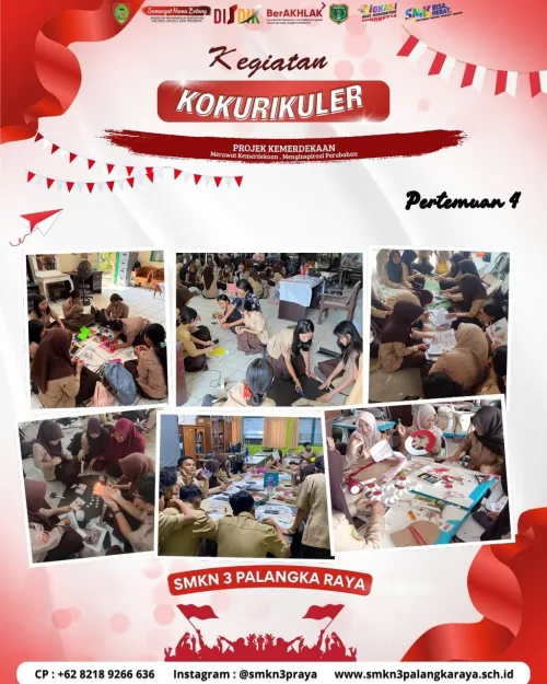 Dua Pekan Kokurikuler, SMKN 3 Palangka Raya Dorong Penguatan Kompetensi dan Karakter Siswa